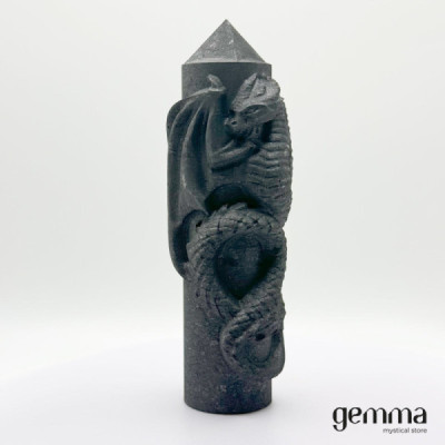 Gerador Shungite Dragão - Gemma - Loja de Cristais 100% Naturais Gerador Shungite Dragão - Gemma - Loja de Cristais 100% Naturais