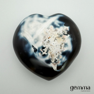 Coração Agata Orca - Gemma - Loja de Cristais 100% Naturais Coração Agata Orca - Gemma - Loja de Cristais 100% Naturais