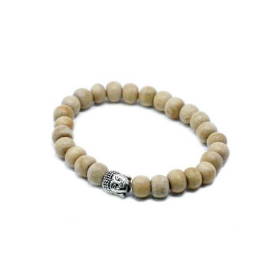 Cuentas de sandalia fragantes y brazalete Buddah