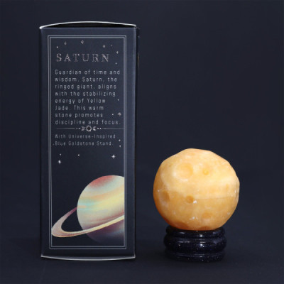 Planeta Saturno - Jade Amarelo Planeta Saturno - Jade Amarelo