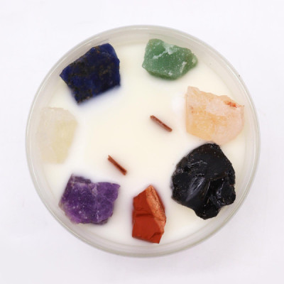 Velas de Cristal para Chakras Grandes - Sete Chakras Velas de Cristal para Chakras Grandes - Sete Chakras