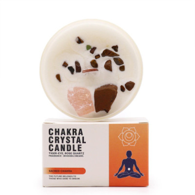 Velas de Cristal de Chakra - Chakra Sagrado Velas de Cristal de Chakra - Chakra Sagrado