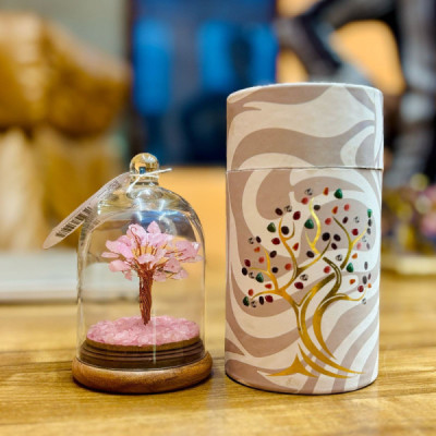 Jardim de Cúpula de Quartzo Rosa – 30 Pedras Decorativas