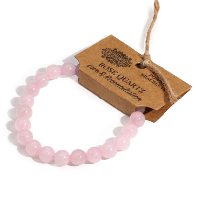 Pulseira de Energia Quartzo Rosa – Elegância e Estilo