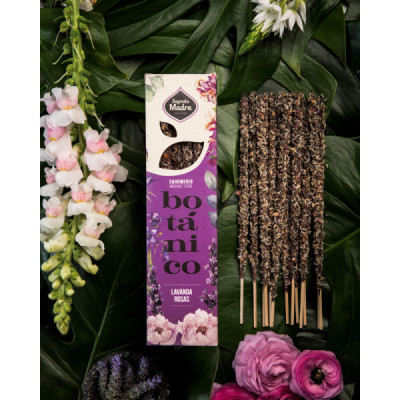 Incenso Botânico Lavanda e Rosas - Aroma Suave e Floral