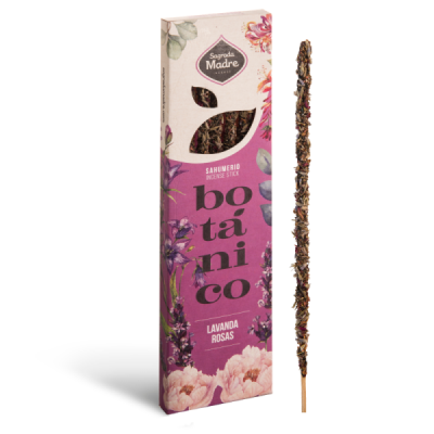 Incenso Botânico Lavanda e Rosas - Aroma Suave e Floral