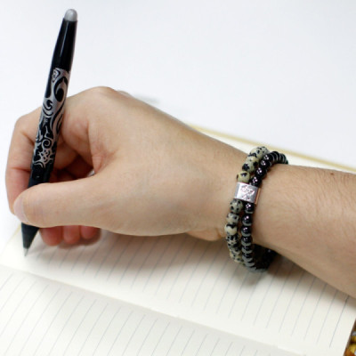 Pulseira Magnética de Jaspe Dálmata | Elegância Natural