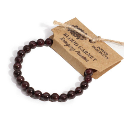 Pulseira de Energia com Granada de Sangue – Elegância Natural