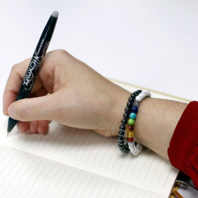 Pulseira Magnética de Howlita Branca - Equilíbrio e Estilo