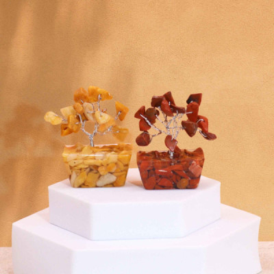 Mini Árvores de Pedras Preciosas com Orgonite - Sortido