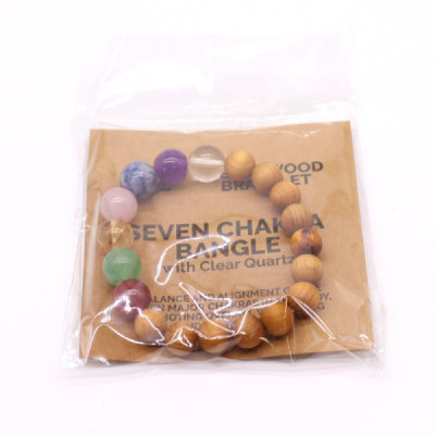Pulseira de Cedro 7 Chakras | Equilíbrio e Estilo