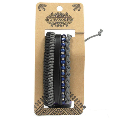 Pulseira Masculina Preto (Cor Aleatória) | Estilo Moderno