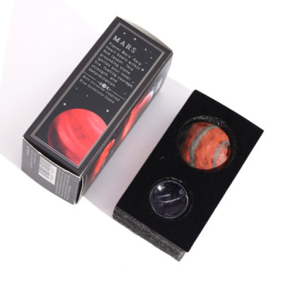 Planeta de Jaspe Vermelho MARTE 40mm com Suporte Solar