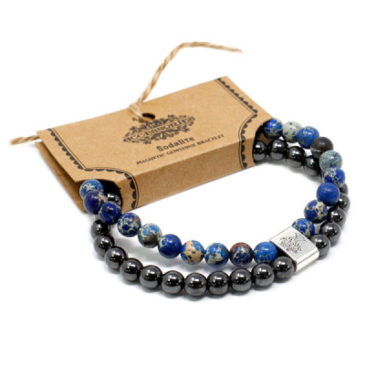 Pulseira Magnética de Sodalite | Elegância e Estilo