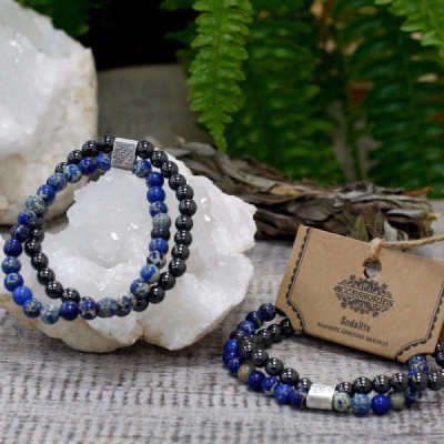 Pulseira Magnética de Sodalite | Elegância e Estilo
