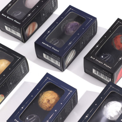 Planeta de Quartzo Rosa VÉNUS 40mm com Suporte Solar