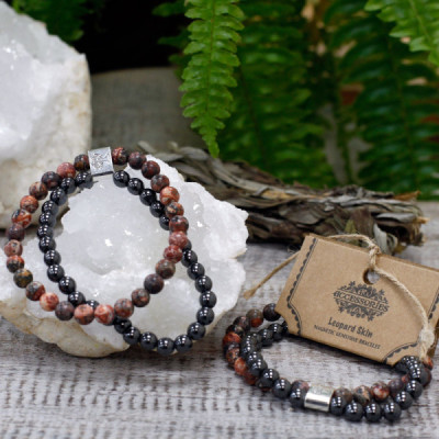 Pulseira Magnética de Pedras Preciosas - Leopardo