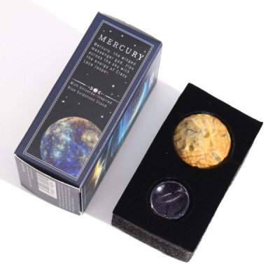 Planeta de Jaspe Mercúrio 40mm com Suporte Solar