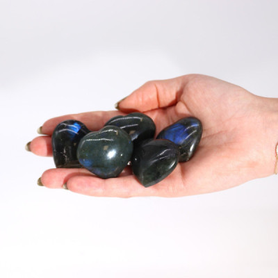 Pedras de Labradorite Coração de Madagáscar 30-40mm