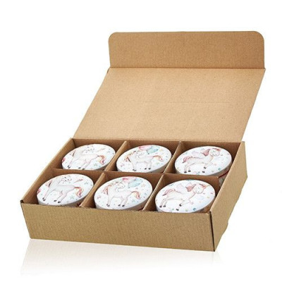 Vela Artística Unicórnios & Pedra Lunar 120g | Ecológica e Aromática