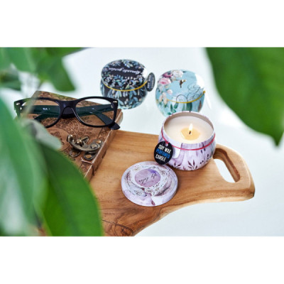 Vela Artística Unicórnios & Pedra Lunar 120g | Ecológica e Aromática