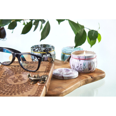 Vela Artística Unicórnios & Pedra Lunar 120g | Ecológica e Aromática