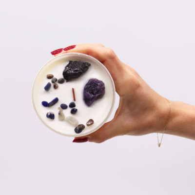 Vela de Cristal do Chakra Plexo Solar – Energia e Vitalidade