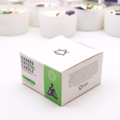 Vela de Cristal Chakra do Coração – Quartzo Rosa & Jade