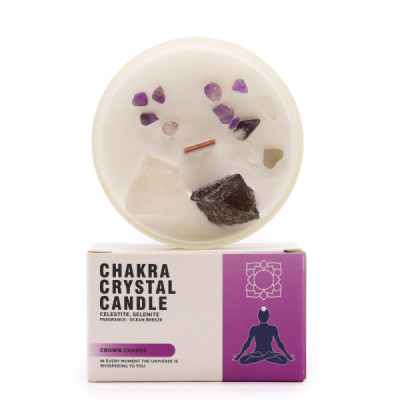 Velas de Cristal Chakra da Coroa – Harmonia e Equilíbrio