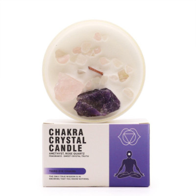 Velas de Cristal Chakra Terceiro Olho – Harmonia e Equilíbrio