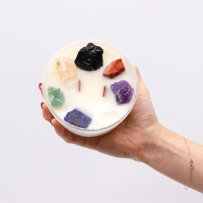 Velas de Cristal de Chakra – Sete Chakras | Equilíbrio e Harmonia