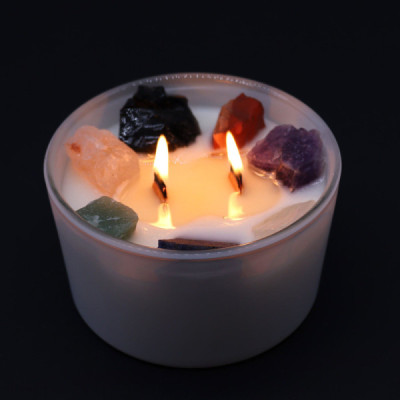 Velas de Cristal de Chakra – Sete Chakras | Equilíbrio e Harmonia