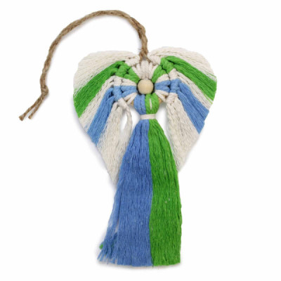 Anjo de Macramé Tierra – Decoração Artesanal