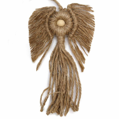 Anjo de Macramé Rebelde - Decoração Artesanal Única