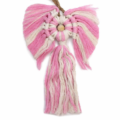 Anjo de Macramé Guardião Pequeno – Decoração Artesanal