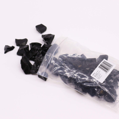 Cristais em Bruto Obsidiana Negra 500g | Pedra Natural