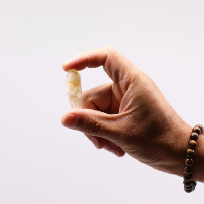 Cristais em Bruto de Topázio Citrino 500g | Pontas Ásperas