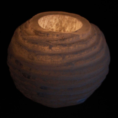 Candelabro de Selenite Bola de Neve 8 cm