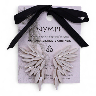 Brincos Vintage de Cristal Asas de Anjo Pérola