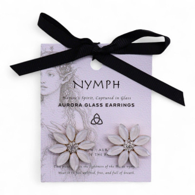 Brincos Vintage de Cristal Flores com Pérola