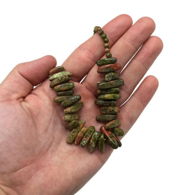 Colar de Gemas Longstone - Ágata Musgosa