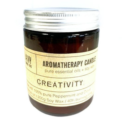 Vela de Aromaterapia Criatividade – Menta & Cravinho 200g