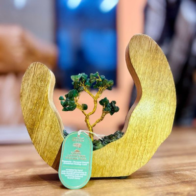 Jardim de Pedras Preciosas com Aventurina Verde – Decoração Artesanal