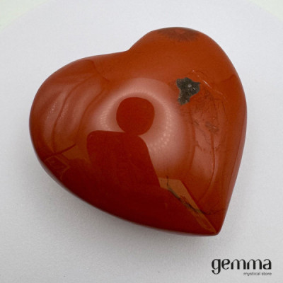 Coração em Jaspe Vermelho - Gemma - Loja de Cristais