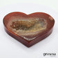 Corazón de cornalina con geoda.