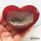 Corazón de cornalina con geoda.